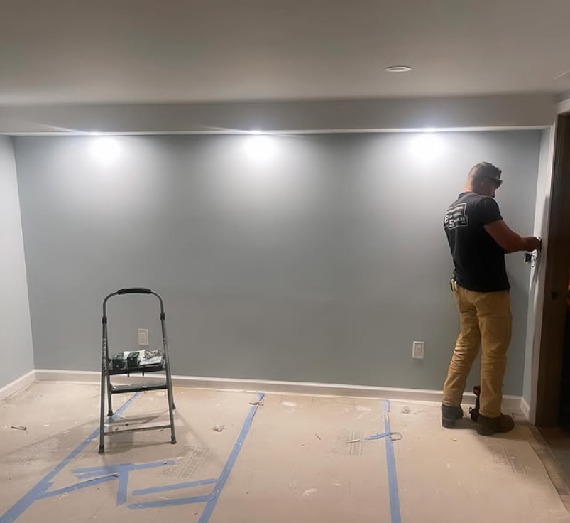 Finished Basement Project in Shelton